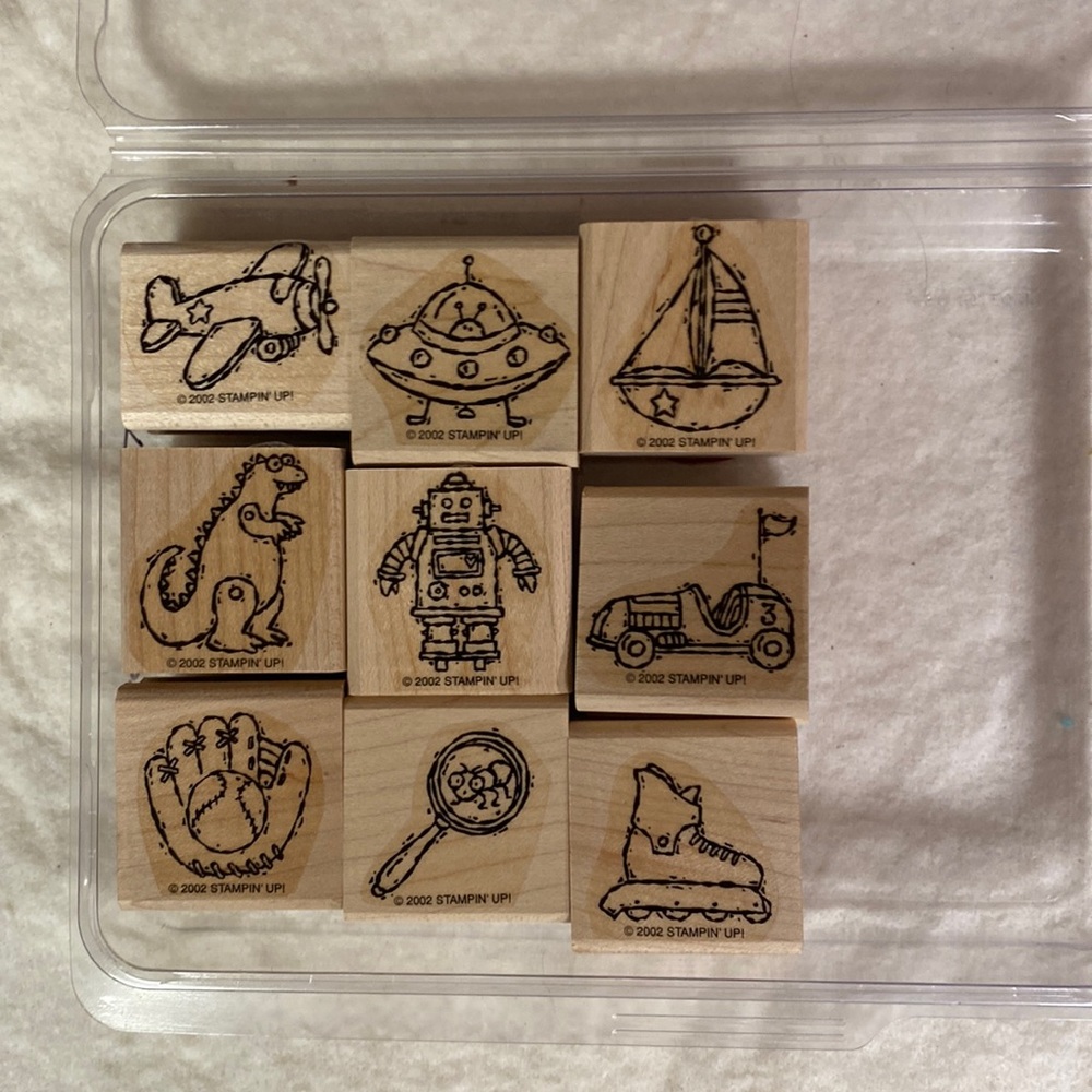 Stampin Up Rubber Stamps for card making.